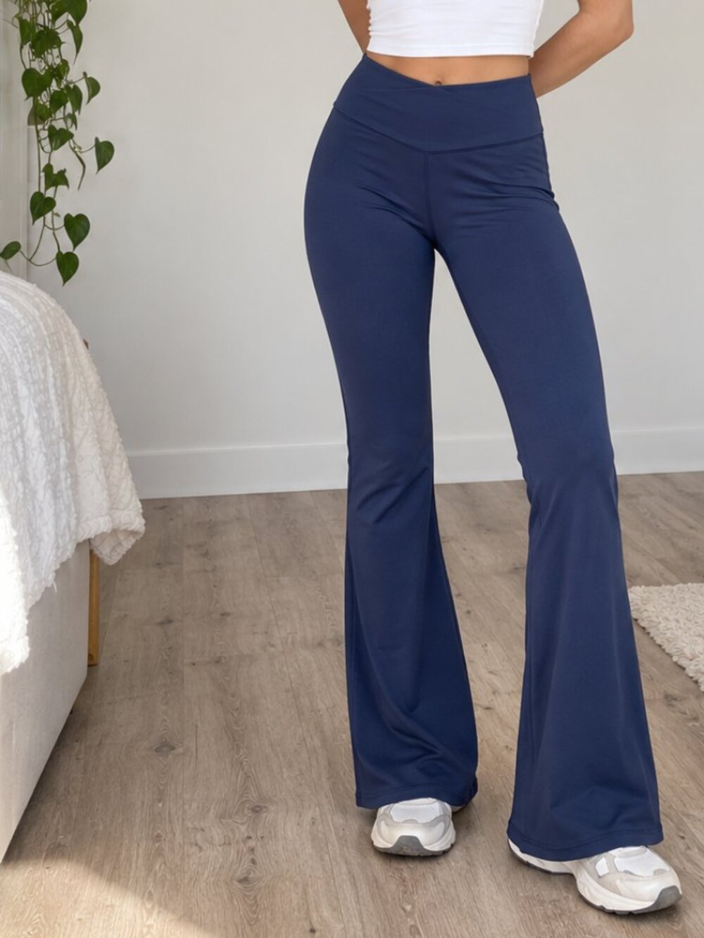 Navy Blue Flare Leggings / Yoga Pants